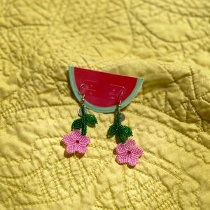 Susan Alexandra beaded floral earrings